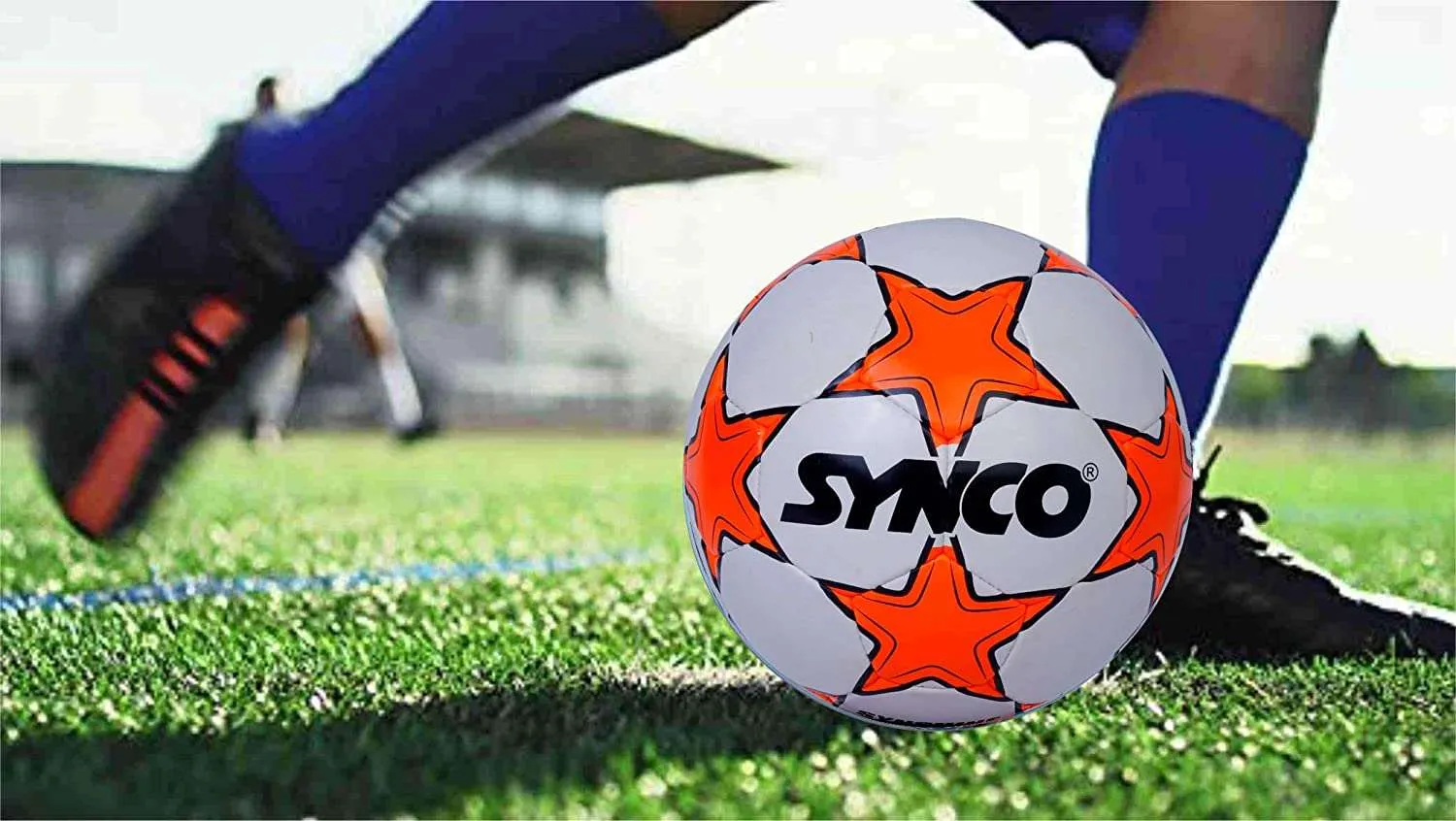 SYNCO Professional FIFA Football Ball Hand Stitch Model Synshine Size-5