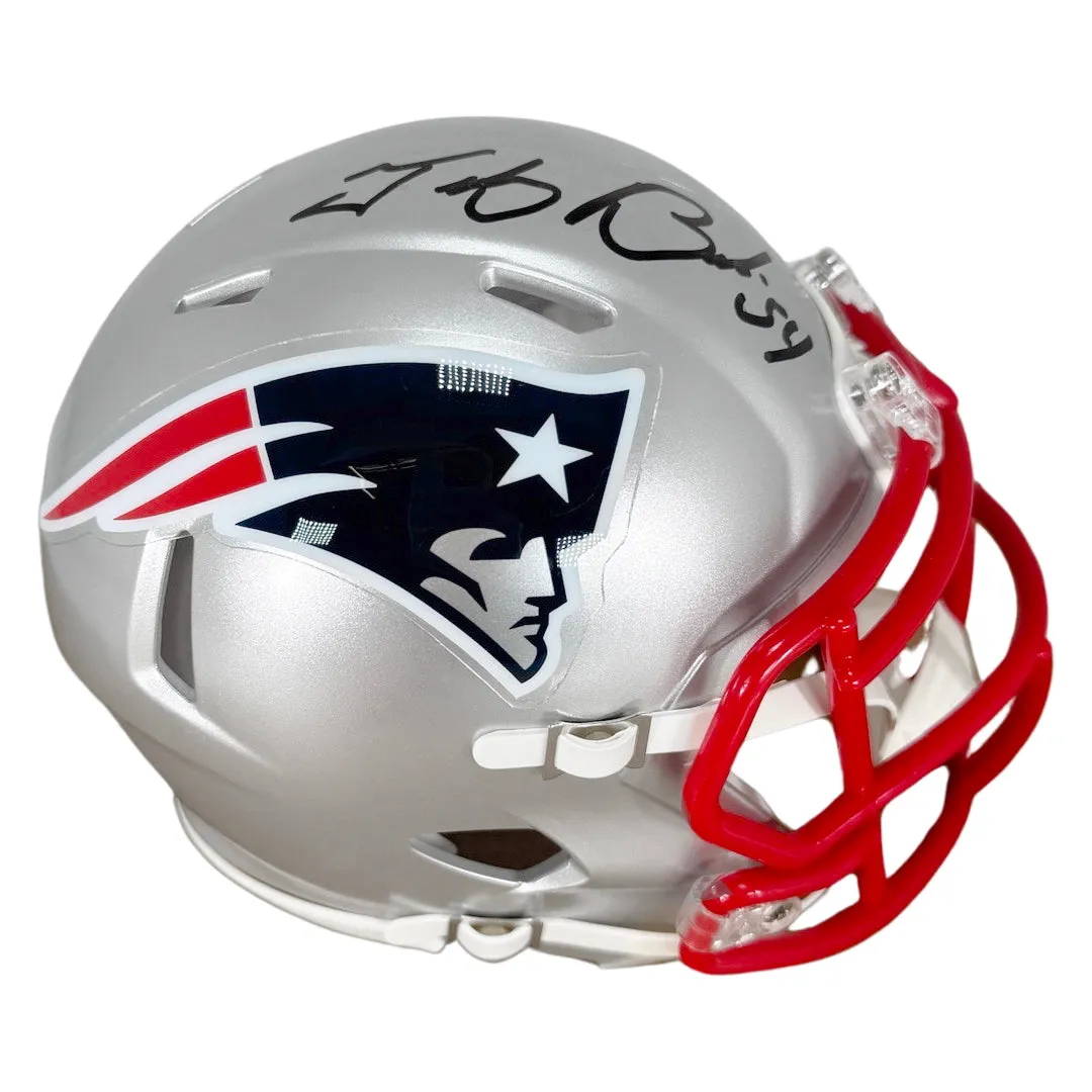 Tedy Bruschi Signed New England Patriots Speed Mini Football Helmet (Beckett)