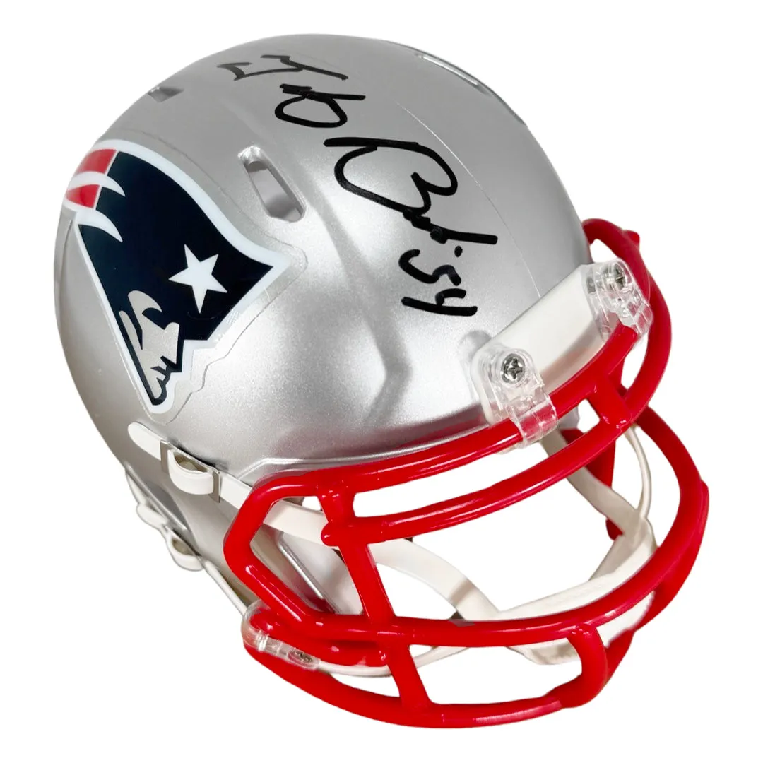 Tedy Bruschi Signed New England Patriots Speed Mini Football Helmet (Beckett)