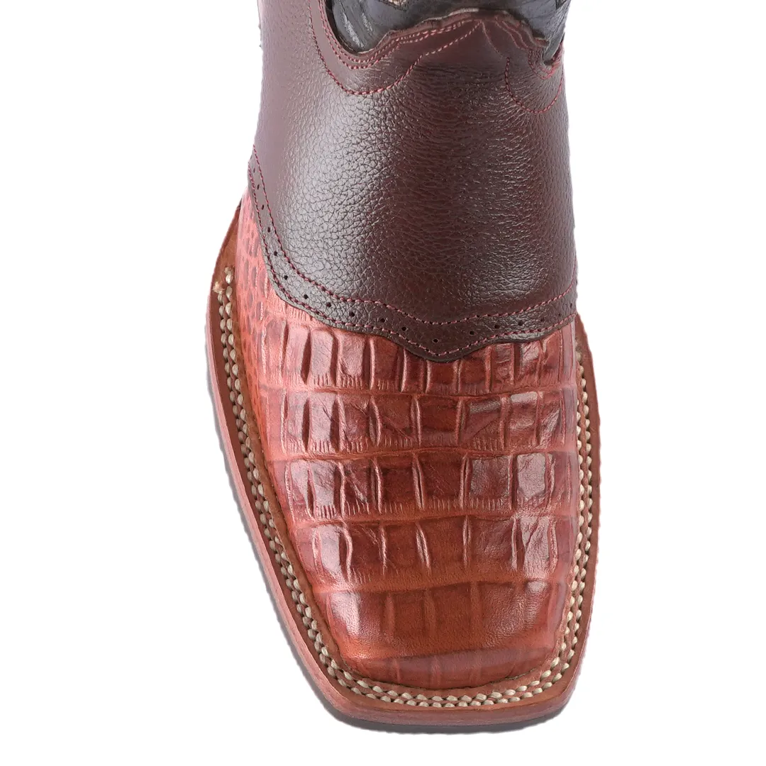 Texas Country Western Boot Belly Barcelona Cognac Rodeo Toe E407