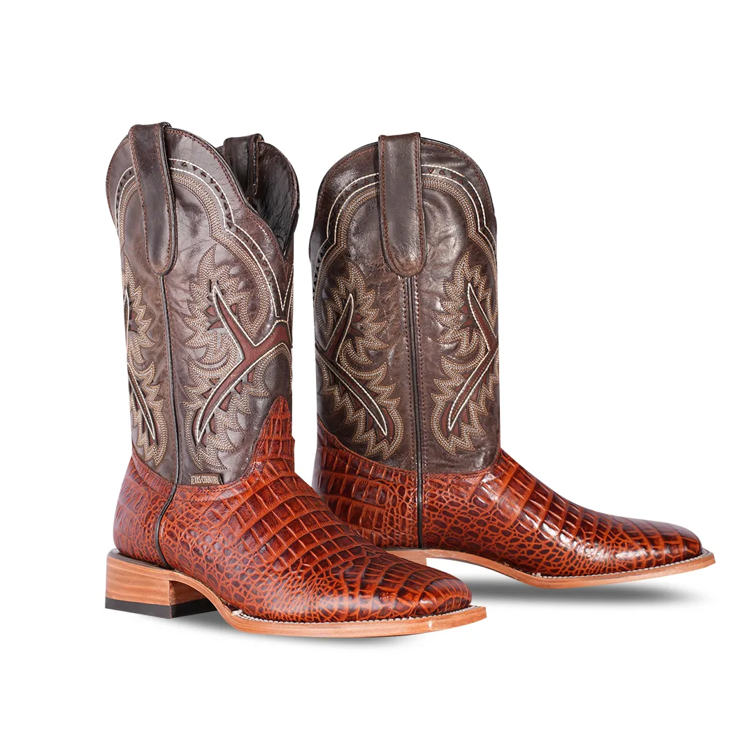 Texas Country Western Boot Belly Cogñac E423