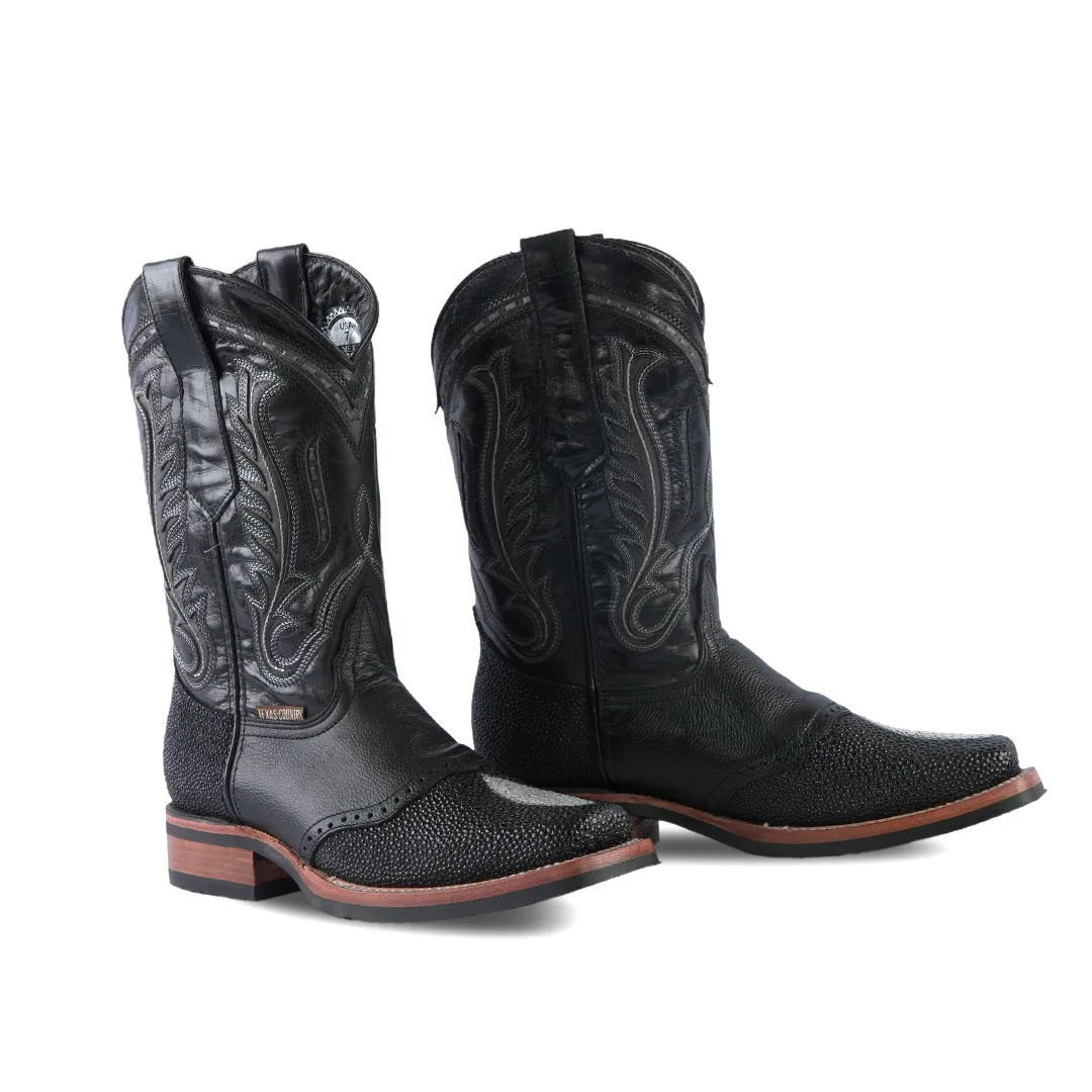 Texas Country  Western Boot Mantarraya Macho Rodeo Toe E409