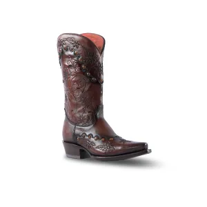 Texas Country Womens Western Boot Bora Cafe Retro Toe E772