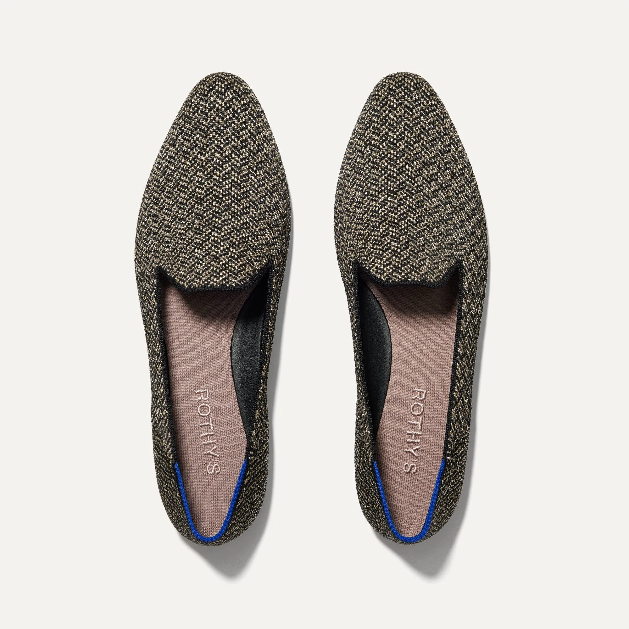 The Almond Loafer - Sparkle Herringbone