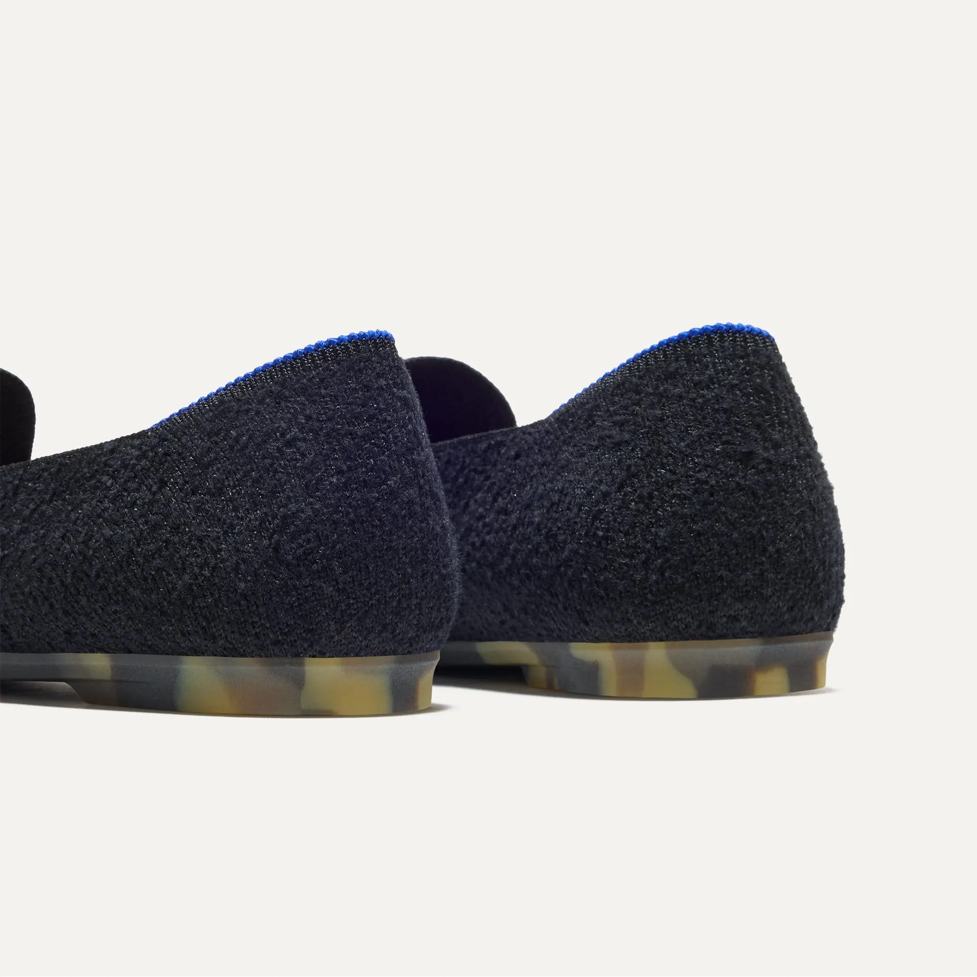 The Almond Tassel Loafer - Black Bouclé