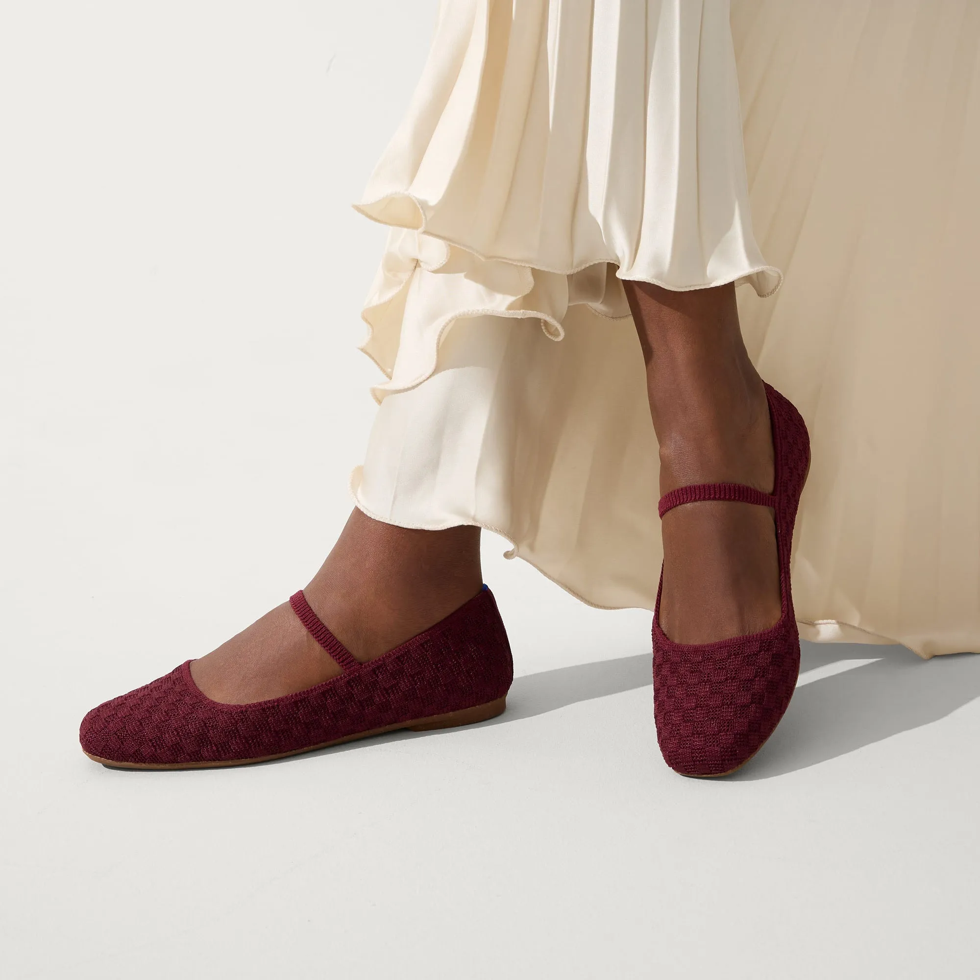 The Max Square Mary Jane - Wine Red