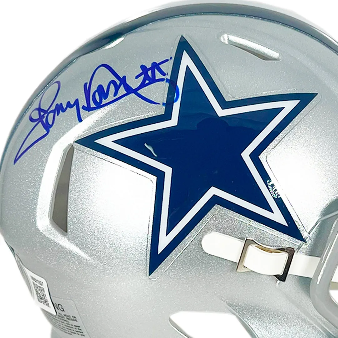 Tony Dorsett Signed Dallas Cowboys Speed Mini Football Helmet Blue Ink (Beckett)