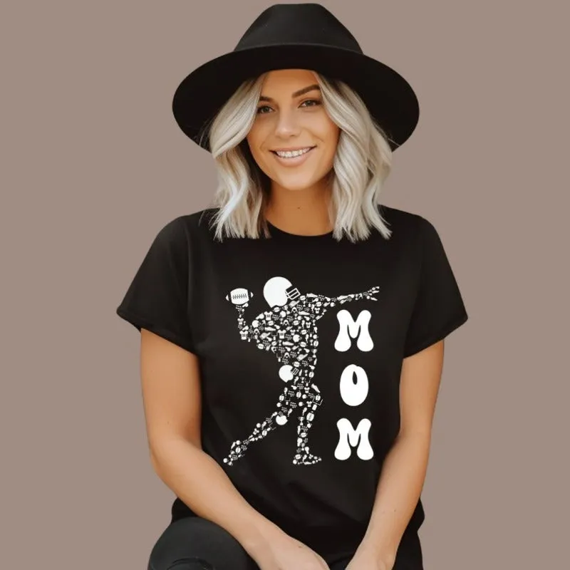 Touchdown Vibes Football Mom Design PNG Download