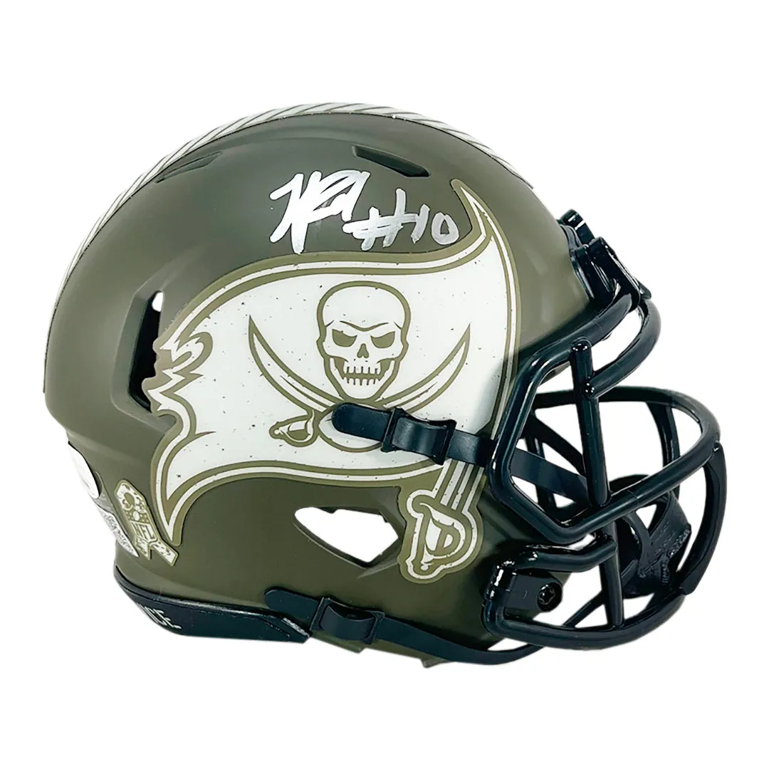 Trey Palmer Signed Tampa Bay Buccaneers Salute to Service Speed Mini Football Helmet (JSA)