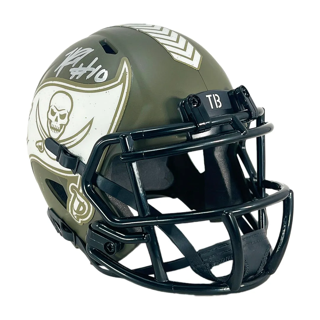 Trey Palmer Signed Tampa Bay Buccaneers Salute to Service Speed Mini Football Helmet (JSA)