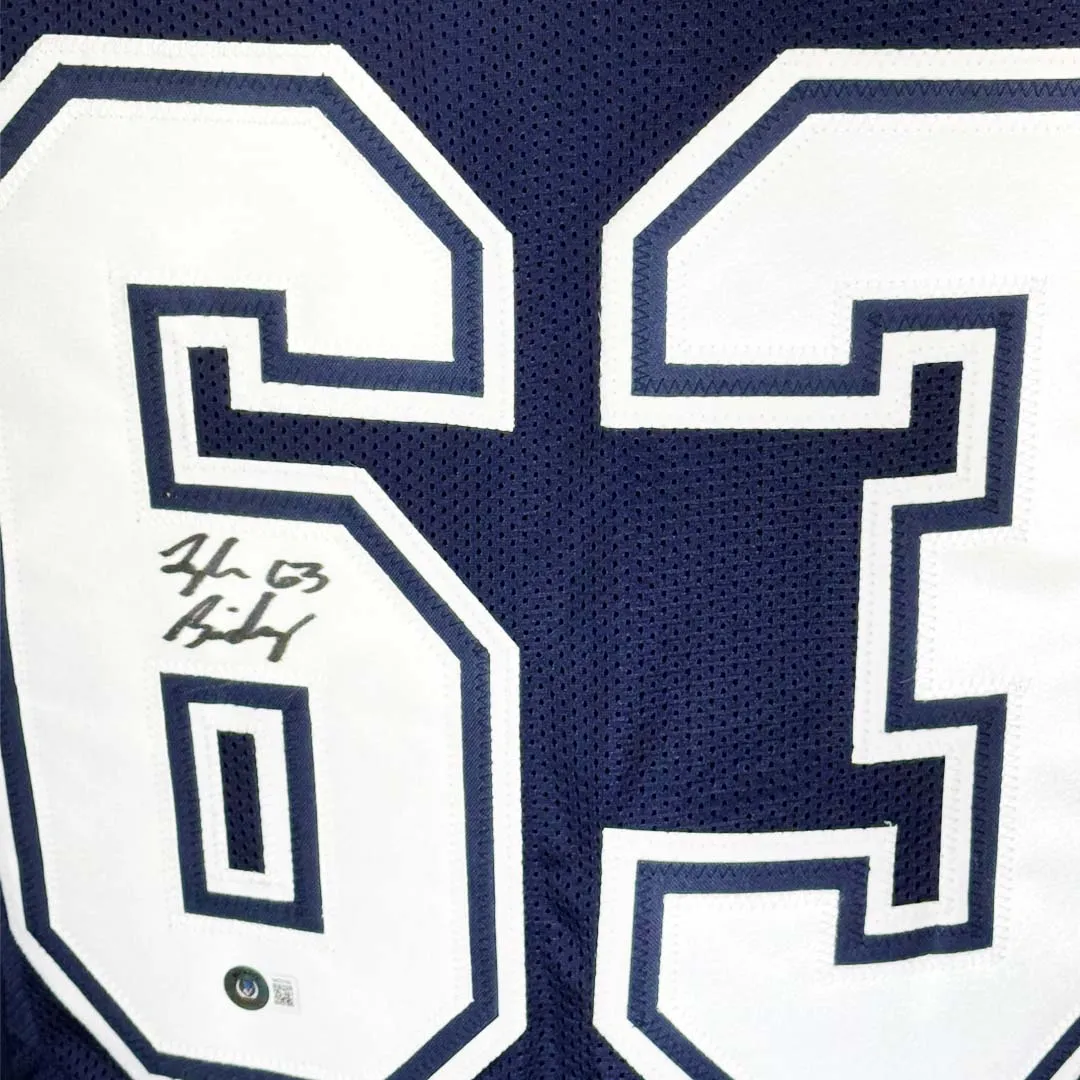 Tyler Biadasz Signed Dallas Navy Football Jersey (Beckett)