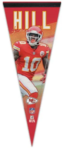 Tyreek Hill "Signature Series" K.C. Chiefs Premium Felt Collector's PENNANT - Wincraft 2017