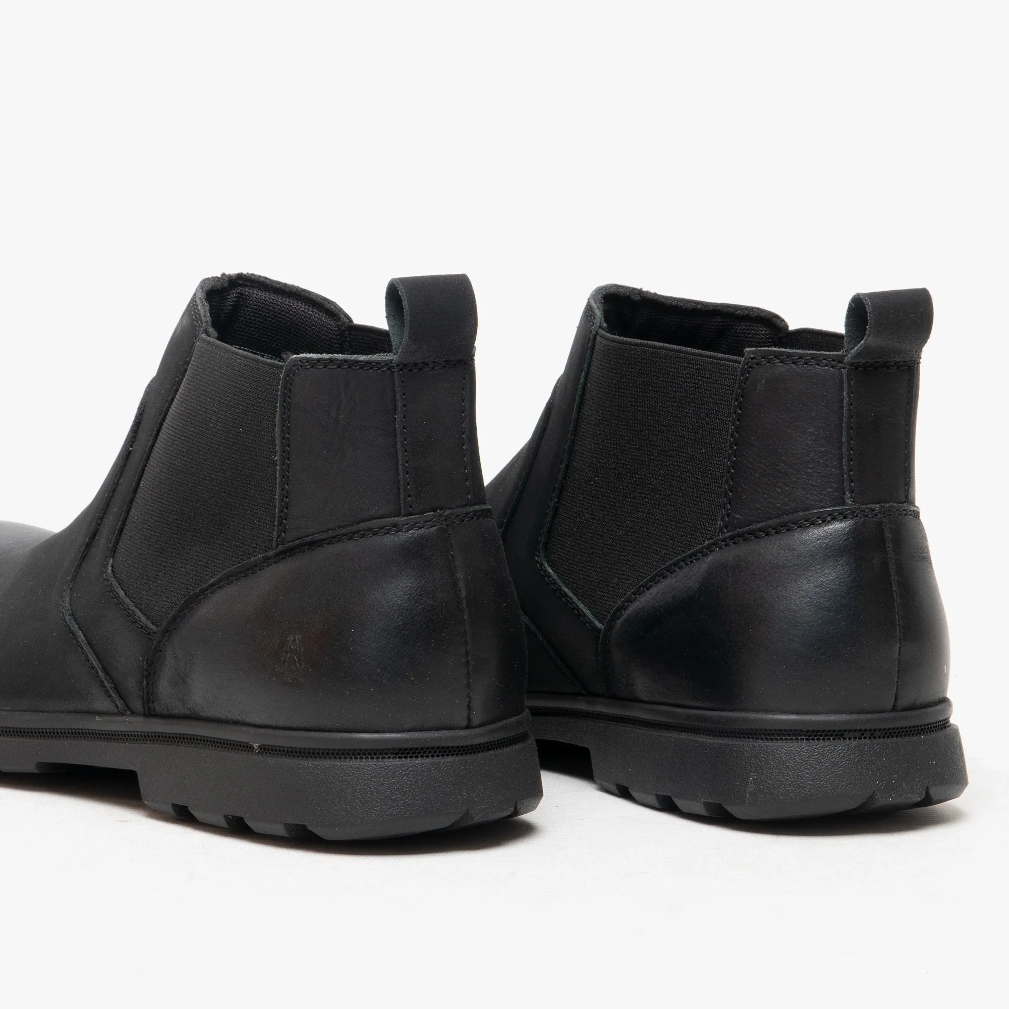 TYRONE Boys Nubuck Chelsea Boots Black