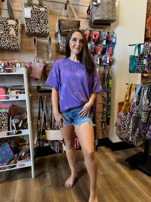 UMGEE Oversized Short-Sleeved Tee, Purple