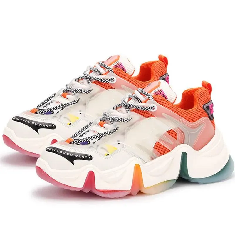 Vulcanize Breathable Rainbow Women's Casual Shoes Sneakers LOS1237