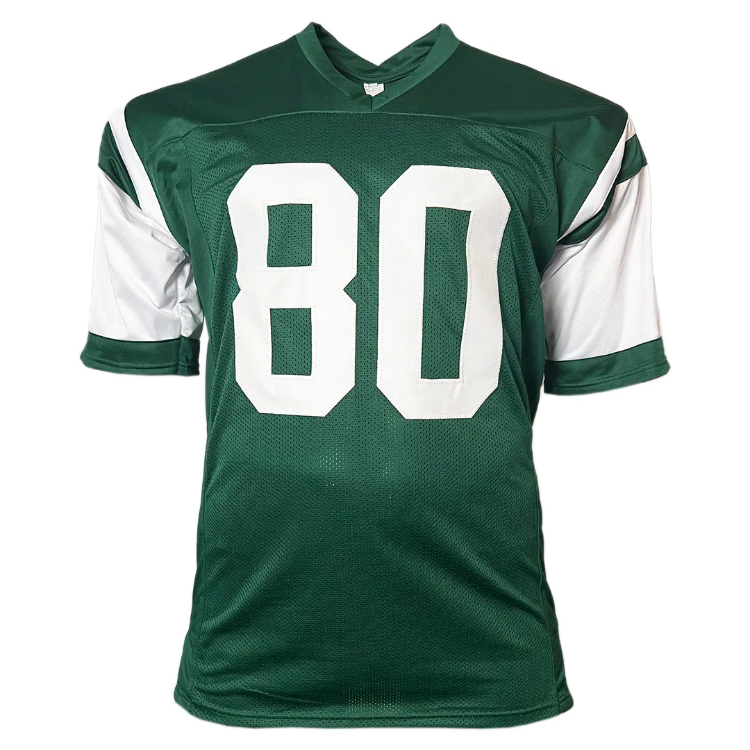 Wayne Chrebet Signed ROH 2014 Inscription New York Green Football Jersey (Beckett)