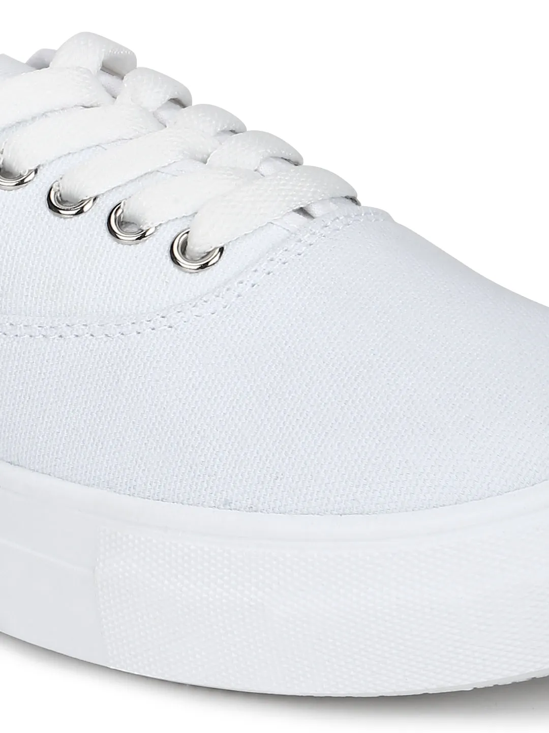 White Canvas Trainers