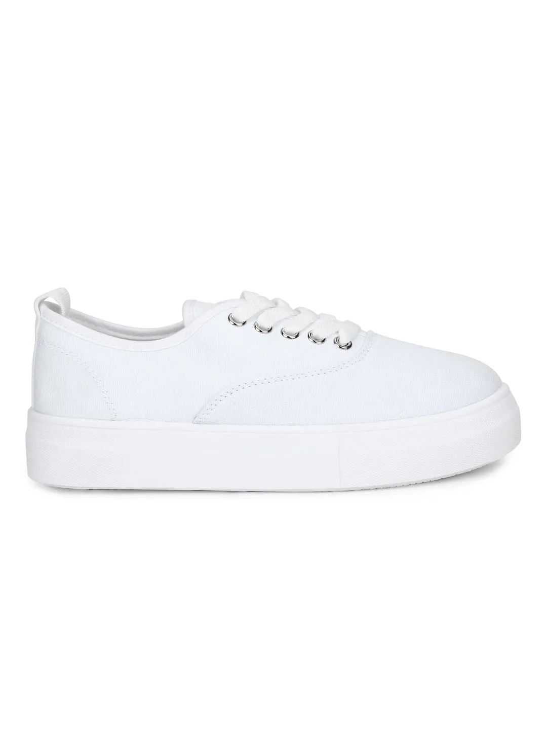 White Canvas Trainers