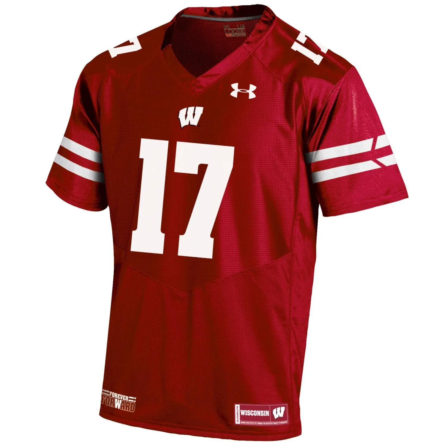 Wisconsin Badgers Under Armour HG Red On-Field Sideline Football Jersey