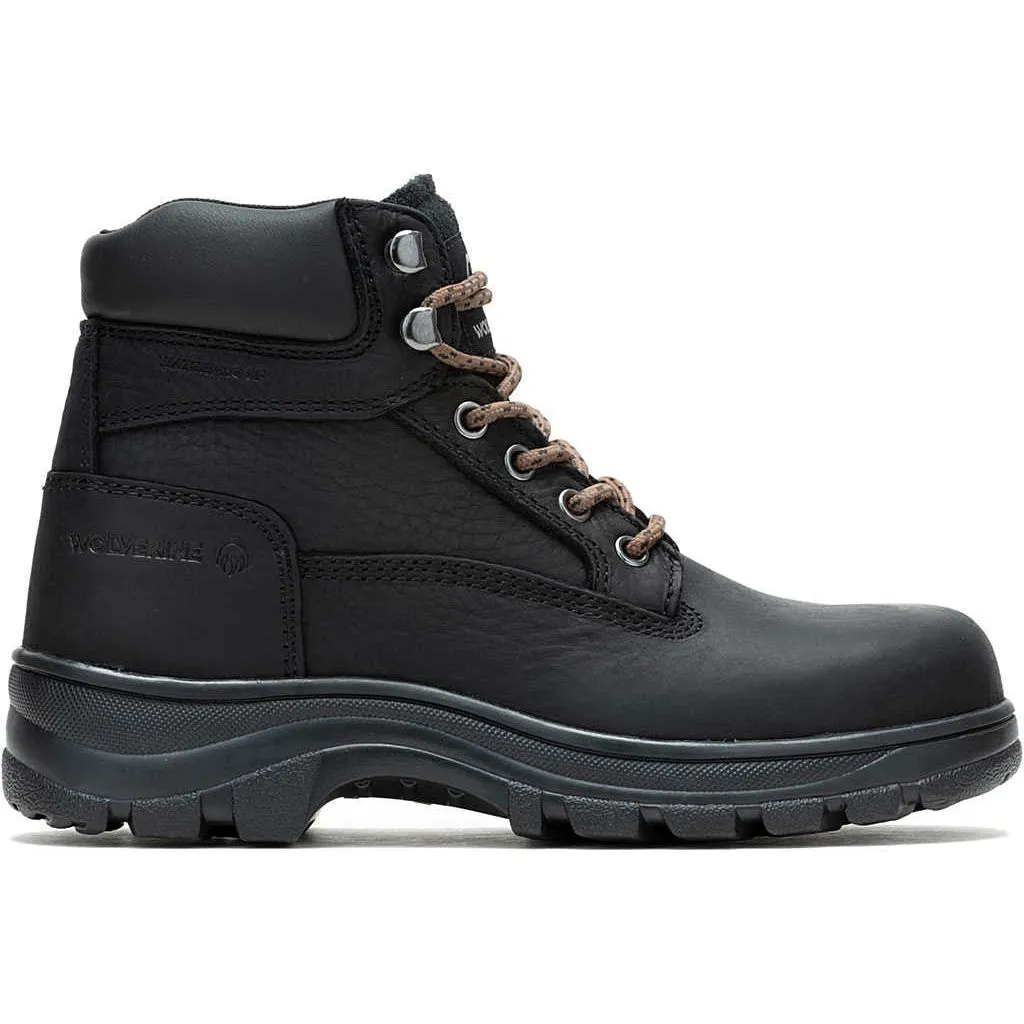 Wolverine Women's Carlsbad 6" Steel Toe WP Work Boot- Black- W241013