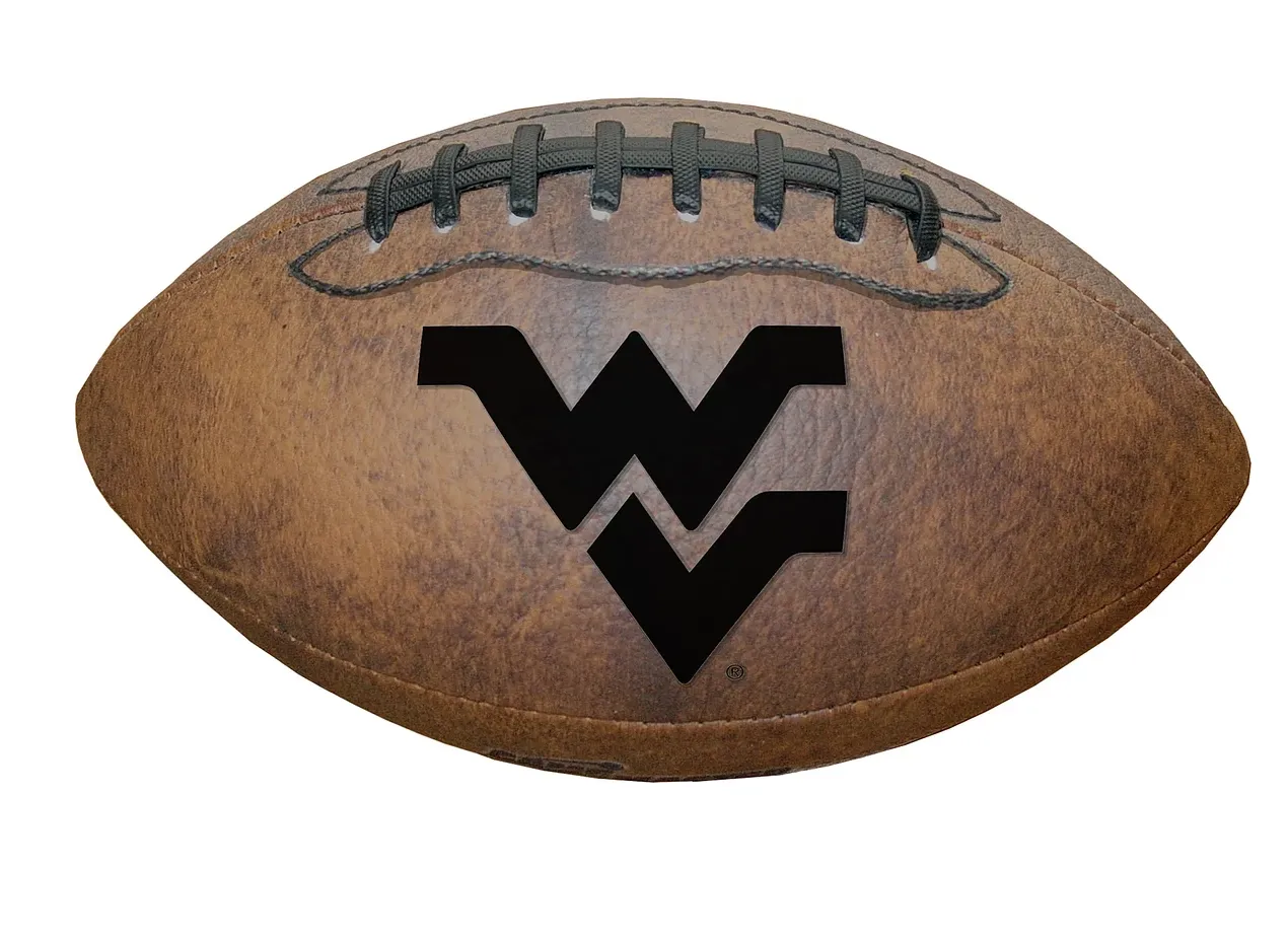 WVU 9" Throwback Football Vintage logo